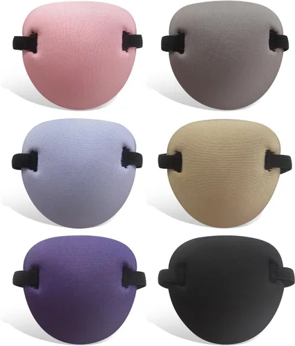 6 parches para ojos, parches médicos para los ojos para adultos y niños, parche ocular suave 3D para ojo izquierdo o derecho, parche ocular