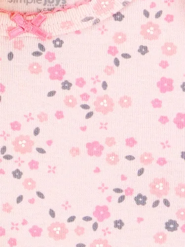 Miniatura 6 de Simple Joys by Carter's - Paquete de 6 mamelucos de manga corta para bebés niña
