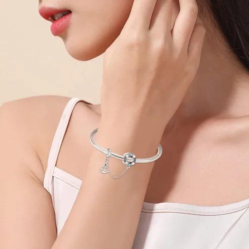 Miniatura 5 de Annmors Jewelry Love Heart Charms for Woman-925 Sterling Silver Dangle Pendant Bead with Cubic Zirconia,Girl Jewelry Beads DIY Gifts for Women