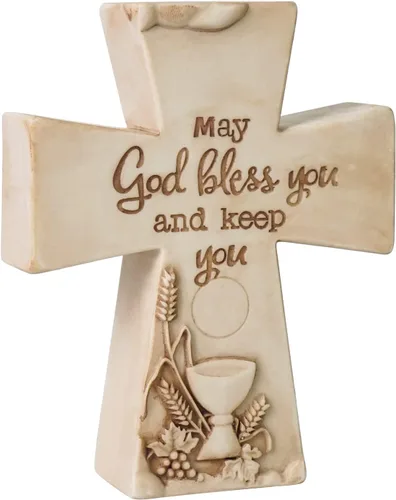 Miniatura 8 de DreamsEden Figura religiosa pequeña de 4.7 pulgadas con cruz de Jesús, figura religiosa de pequeño Jesús que lleva la cruz en el camino al calvario