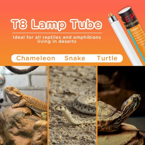 Miniatura 6 de T8 UVB - Luz de reptil 15 W 10.0-2 unidades, bombilla UVA UVB para reptiles, tubo de lámpara UVB para reptiles para dragón barbudo 15W Uvb 10.0 2pack