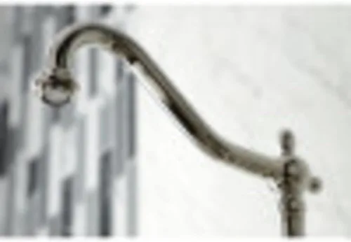 Miniatura 8 de Kingston Brass KS1248ALBS Heritage - Grifo de cocina con puente de montaje en pared con spray de latón, níquel cepillado cepillado níquel