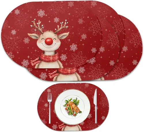 Miniatura 65 de Ghost Placemats Set of 2 Wipeable Faux Leather 12X18 Inch Waterproof Non-Slip Mats Spooky Table Decor Heat Resistant for Scary Dinner Party Fantasma
