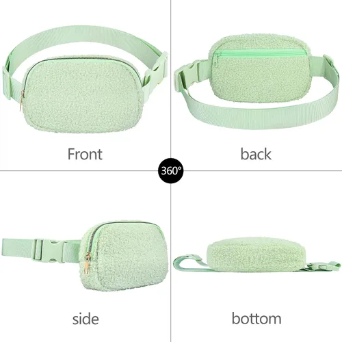 Miniatura 2 de jealkip Riñonera para correr para mujeres y hombres, bolsa cruzada con correa ajustable para senderismo, entrenamiento, deportes, viajes, Verde