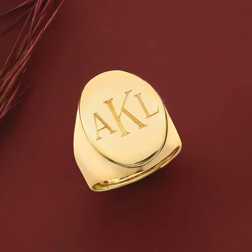 Miniatura 5 de Ross-Simons Italian 14kt Yellow Gold Oval Personalized Signet Ring