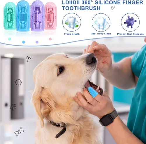 Miniatura 6 de Paquete de 8 cepillos de dientes para perros, kit de cepillado de dientes para perros, cepillo de dientes para limpieza de dientes y cuidado dental