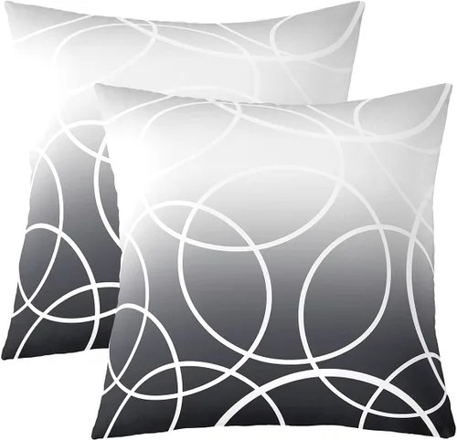 Miniatura 13 de Juego de 2 fundas de almohada de panal de abeja de 16 x 16 pulgadas, fundas de cojín geométricas hexagonales, fundas de almohada de colmena