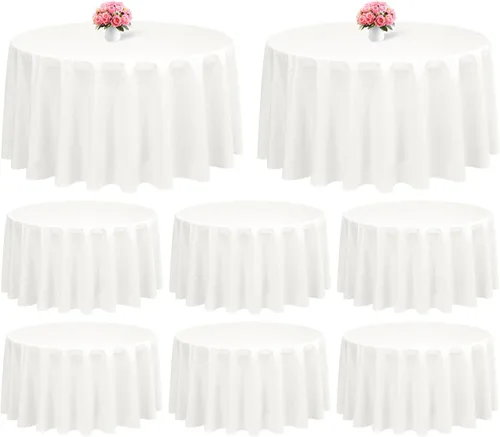 Miniatura 159 de Showgeous Paquete de 4 manteles rectangulares de poliéster de 60 x 102 pulgadas, resistentes a las arrugas, lavables, para bodas, mesas de comedor