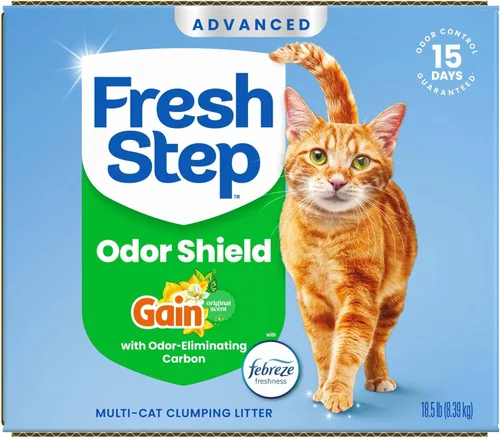 Miniatura 13 de Fresh Step Arena para gatos aglomerante, para varios gatos, control de olores de larga duración con carbón activado, fórmula baja en polvo, 14 libras