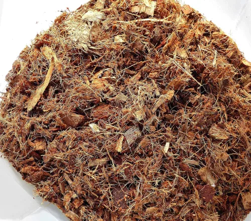 Miniatura 4 de FibreDust Mantillo de fibra de coco de 17 libras, paquete de 4.4 lbs de 2 – 100% cáscara de coco natural, piezas trituradas y cortadas, gran