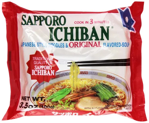 Miniatura 7 de adhesivos Nuevos [SAPPORO ICHIBAN] Fideos Ramen, Sabor Salsa de Soja Original, Fideos Instantáneos Japoneses de Probada Calidad N.º 1 (3.5 Oz)