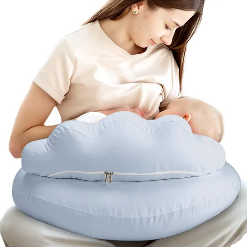 Miniatura 18 de Almohada de lactancia PILLANI para lactancia materna, almohadas de lactancia para el apoyo de la mamá y la comodidad del bebé, cubierta de algodón