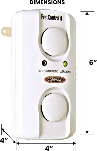 Miniatura 7 de PestContro Repelente electromagnético ultrasónico de plagas, control de insectos y roedores no letales, diseño de altavoz doble, tecnología