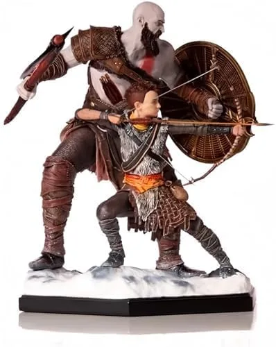 Miniatura 4 de REOZIGN Figura de Ragnarok, Figuras de acción de Kratos y Atreus, figura de personaje de juego de PVC de 20 cm/7.9 pulgadas estatua de decoración