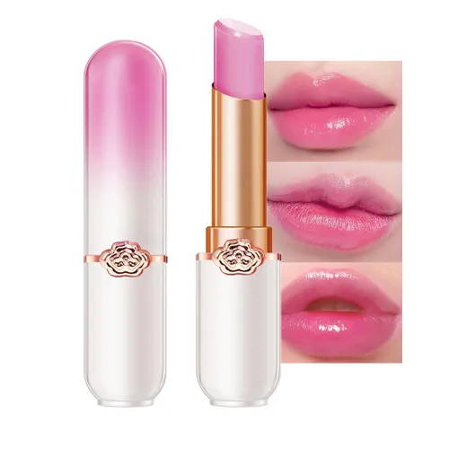 Miniatura 16 de BINGBRUSH Lápiz labial que cambia de color melocotón, hidratante de larga duración para el cuidado de los labios, bálsamo labial mágico, brillo