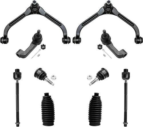 Detroit Axle - Kit de suspensión frontal de 10 piezas para Jeep 2002-2004 Liberty, 2 brazos de control superiores con rótula 2 rótulas inferiores, 4