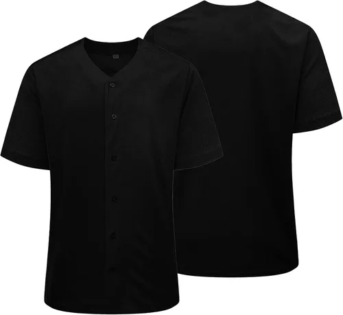 Miniatura 9 de Camiseta de béisbol para hombres y mujeres, uniformes deportivos hipster hip hop, camisas de manga corta para camisa personalizada con botones