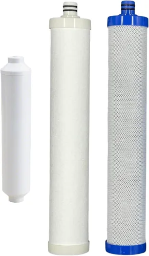 CFS El kit de filtro de agua de repuesto incluye cartuchos de filtro de carbono, sedimentos y en línea compatibles con modelos AC-30, AC-15 RO -
