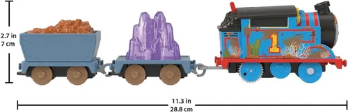 Miniatura 2 de Thomas & Friends Tren de juguete motorizado con cuevas de cristal Thomas motor alimentado por batería con carga para preescolar juego de simulación