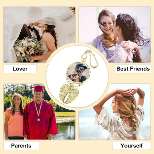 Miniatura 6 de Personalized Master Adornos de fotos personalizados para colgar en el automóvil, adorno de doble cara para grabado de imagen para accesorios