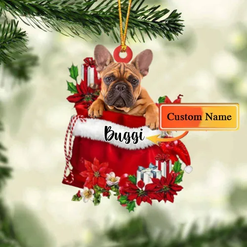 Miniatura 81 de Perro Akita Inu personalizado en bolsa de regalo, adorno de Navidad, nombre personalizado, regalo para amantes de los perros, familia, Navidad