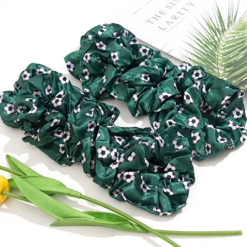 Miniatura 4 de 12 PCS Soccer Hair Scrunchies Cheeleader Satin Scrunchies Soccer Hair Accessories for Girls, Women, Player Team