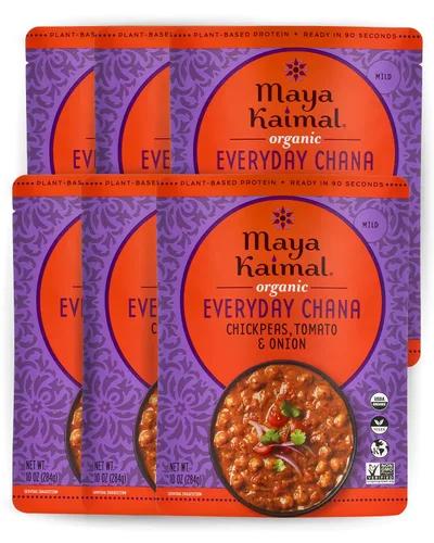Miniatura 13 de MAYA KAIMAL Chana orgánica diaria con tomate + cebolla, 10 onzas