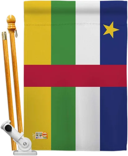 Miniatura 10 de Americana Home & Garden HG140049 Banderas de África Central de la Nacionalidad Mundial Impresiones Decorativas Casa Vertical 28" X 40" 13" 18.5