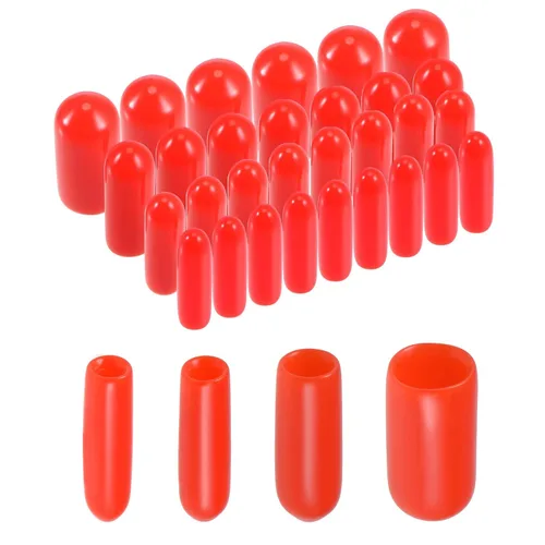 Miniatura 15 de uxcell 40 tapas redondas de goma de 3/32" 1/8" 5/32" 1/4" cubierta de vinilo negro tornillo protectores surtido