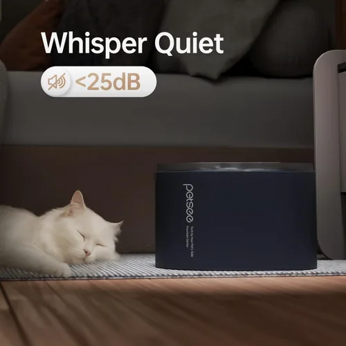 Miniatura 5 de Fuente de agua automática para gatos, dispensador de agua de 2.5 litros de capacidad, bomba ultra silenciosa, sistema de filtración, material sin