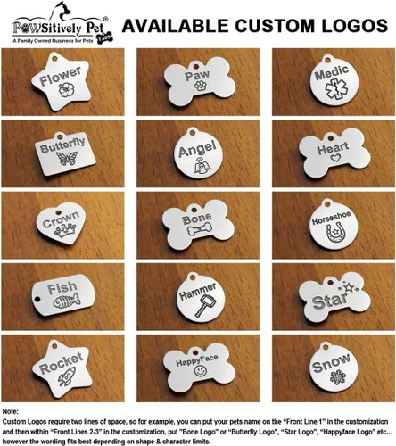 Miniatura 3 de Placa personalizable para identificación de mascotas con grabado en parte delantera y trasera, acero inoxidable para perros y gatos, normal, Negro