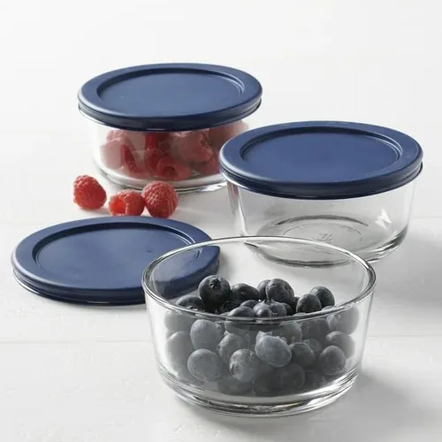 Miniatura 5 de 6 recipientes de vidrio para almacenamiento de alimentos con tapa, recipiente de preparación de comidas de cocina para almuerzo, recipientes