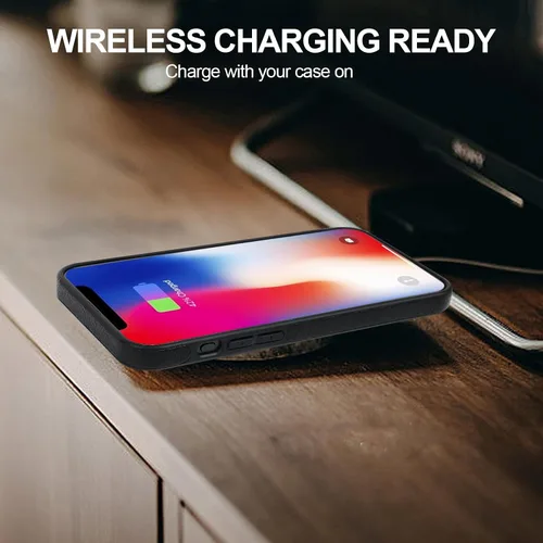 Miniatura 8 de Funda de cuero para iPhone 13 Pro, funda protectora delgada con función atril a prueba de golpes, soporte invisible integrado compatible con iPhone