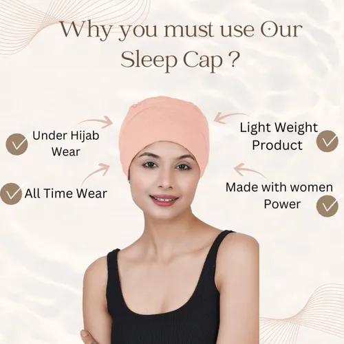 Miniatura 4 de Gorros de quimioterapia sólido para dormir, de bambú, suave, para el cáncer, para quimioterapia para mujeres