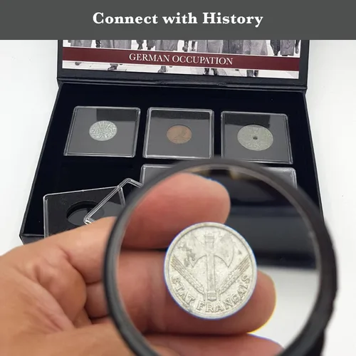 Miniatura 5 de Moneda Mundial de la Segunda Guerra Mundial - 6 monedas utilizadas durante la Segunda Guerra Mundial por los alemanes en los territorios que