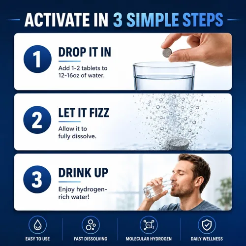Miniatura 7 de Comprimidos de hidrógeno molecular HydroLite para agua potable con magnesio La concentración más alta de H2 12,000 PPB Potenciador de energía