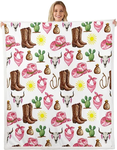 Miniatura 23 de Manfei Manta de vellón con diseño de mariposas florales en acuarela, manta acogedora para cama, sofá, decoración de habitación de niños, niñas