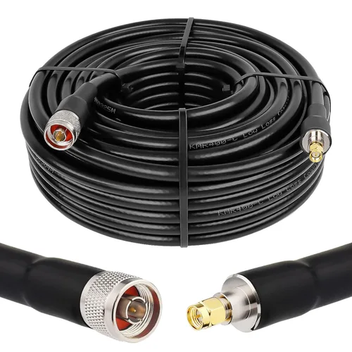 Miniatura 12 de XRDS -RF Cable SMA a N de 2 pies, conector N-macho a SMA-macho Cable de extensión KMR400 de baja pérdida