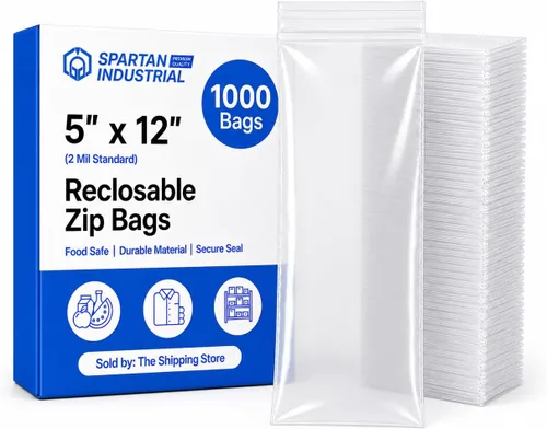 Miniatura 8 de Spartan Industrial - Bolsas de polietileno de plástico transparente con cierre de 4 x 5 pulgadas (1000 unidades) de 2 mil con cierre resellable