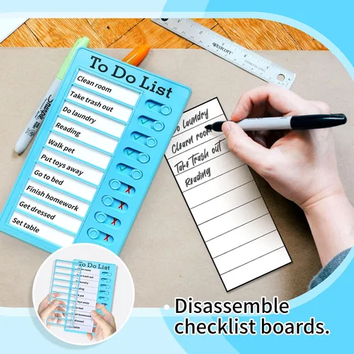 Miniatura 2 de Tabla de tareas para niños, lista de tareas, tabla de rutina diaria y lista de verificación de planificación y tabla de planificación portátil