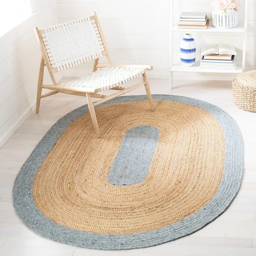 Miniatura 35 de SAFAVIEH Braided Collection BRD910B - Alfombra redonda de yute reversible de 3 pies, color beige y natural, hecha a mano