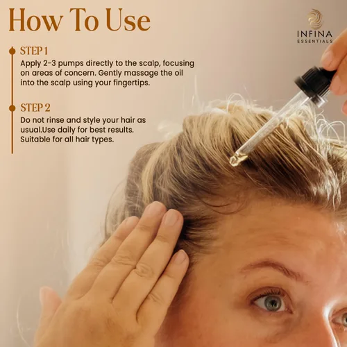 Miniatura 5 de Suero revitalizante para el cuero cabelludo para el crecimiento del cabello con péptidos de cobre, cafeína y aceite de árbol de té - Aceite