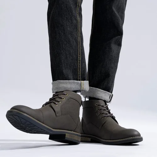 Miniatura 9 de Jousen Mens Boots Retro Casual Boots for Men Cap Toe Boots for Men