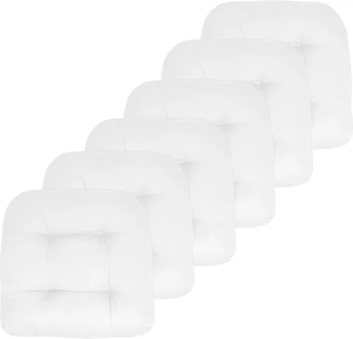 Miniatura 14 de Sweet Home Collection - Cojines para silla de patio al aire libre, cojines prémium con relleno grueso y cómodo de fibra, con tul, 19 x 19 pulgadas