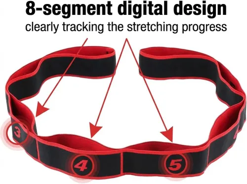 Miniatura 6 de Fitness Resistance Band for Stretching and Yoga, 8-Section Elastic Training Bands with Handles, Numbered Resistance Bands, Fashionable Puller