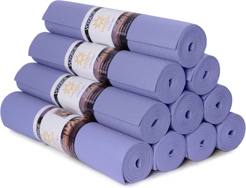 Miniatura 16 de Voyage - Tapete de yoga a granel, paquete de 10, 72 x 24 pulgadas, esterillas de yoga profesionales para estudio y gimnasio, 0.197 in de grosor