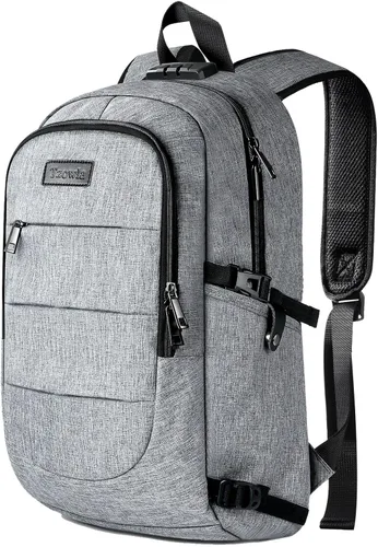 Miniatura 12 de Tzowla, mochila de viaje de negocios para computadora portátil de 15,6 a 17,3 pulgadas para mujeres, hombres y para regalar, A-Negro