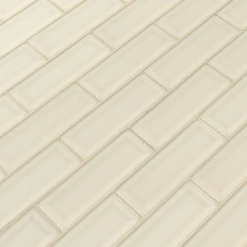 Miniatura 3 de MSI Azulejo de mosaico montado en malla de ladrillo de cerámica biselado blanco antiguo para salpicaduras de cocina, pared de baño, pared de acento