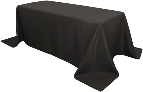 Miniatura 70 de Your Chair Covers - Mantel rectangular de poliéster de 90 x 132 pulgadas, color morado, mantel de boda sin costuras de alta calidad para mesas