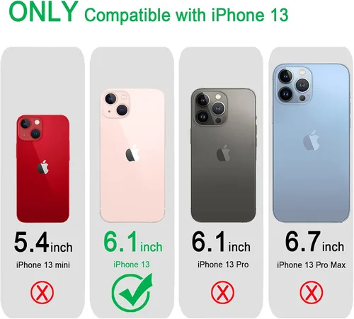 Miniatura 2 de JJGoo Compatible con iPhone 13 Funda transparente, transparente a prueba de golpes, delgada, antiarañazos, carcasa protectora de policarbonato duro